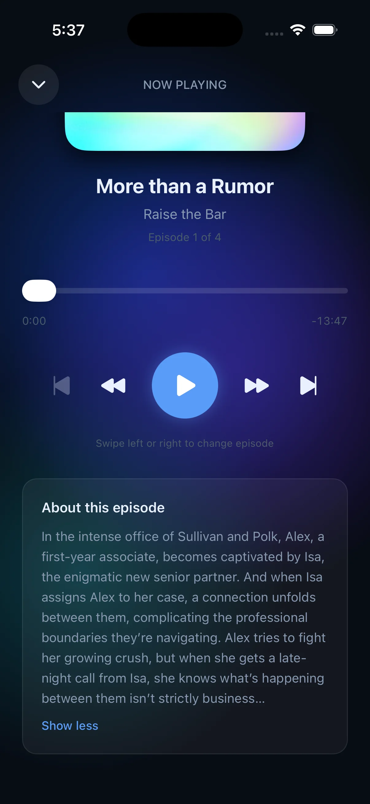 Cinematic sound design feature