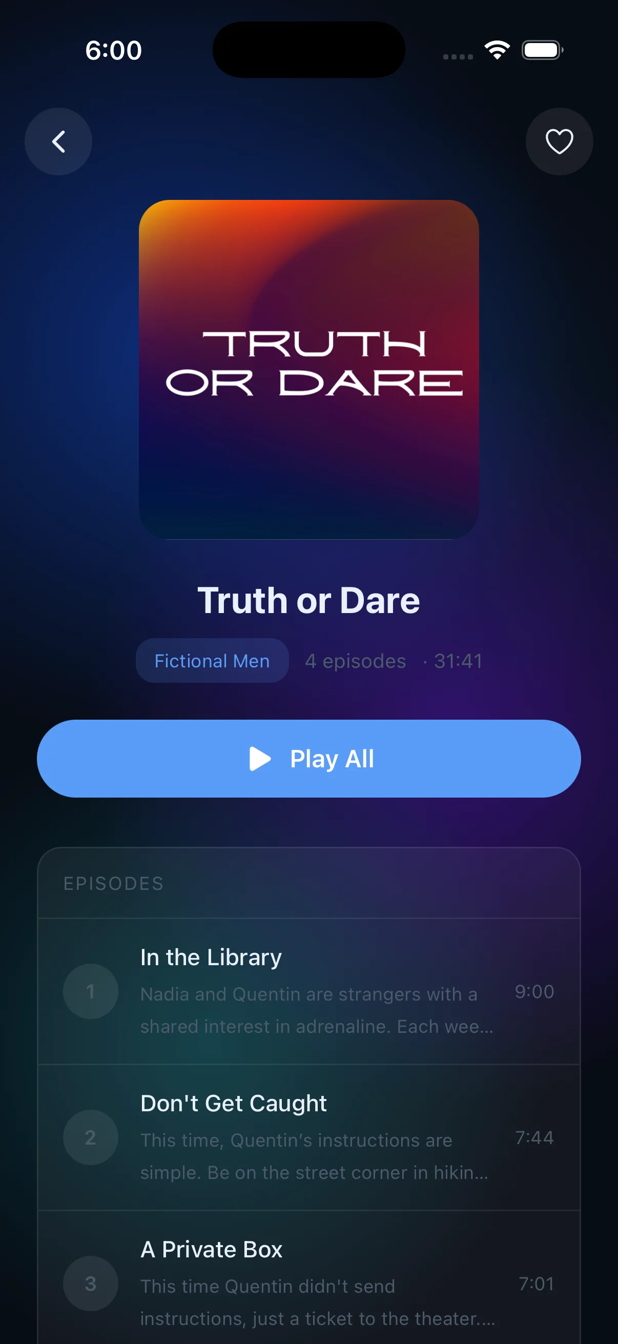 Professional narration screen